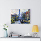 Canal In Amsterdam - Claude Monet Canvas