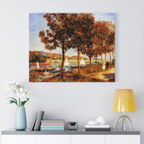 The Bridge at Argenteuil in Autumn - Pierre-Auguste Renoir Canvas