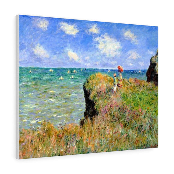 Clifftop Walk at Pourville - Claude Monet Canvas