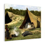 Indian Camp - Albert Bierstadt Canvas