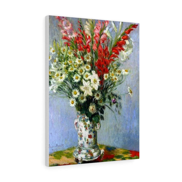 Bouquet of Gadiolas, Lilies and Dasies - Claude Monet Canvas