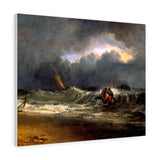 Fishermen Upon a Lee Shore in Squally Weather - Joseph Mallord William Turner Canvas