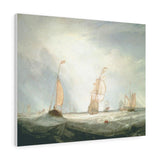 Helvoetsluys Ships Going out to Sea - Joseph Mallord William Turner Canvas
