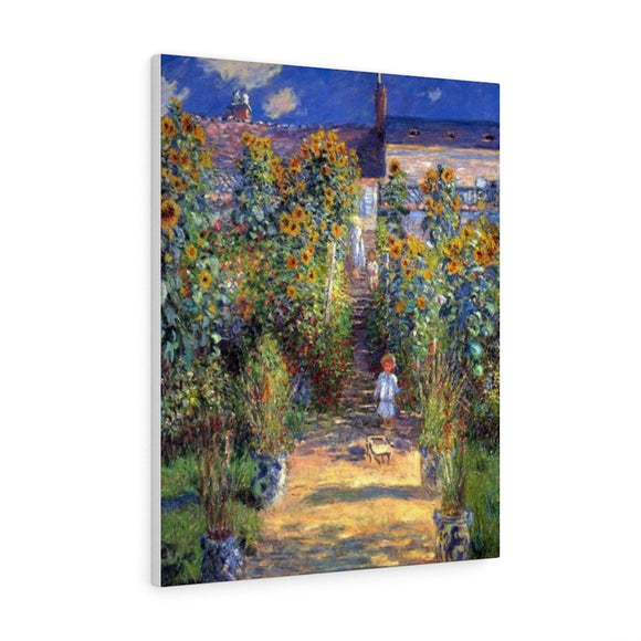 The Artist's Garden at Vétheuil - Claude Monet Canvas