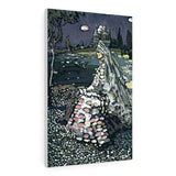 Russian beauty in a landscape - Wassily Kandinsky Canvas
