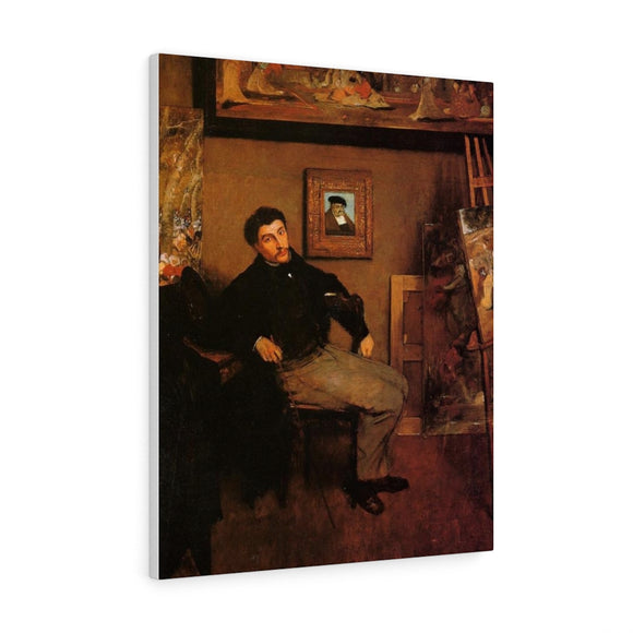 Portrait of James Tissot - Edgar Degas Canvas