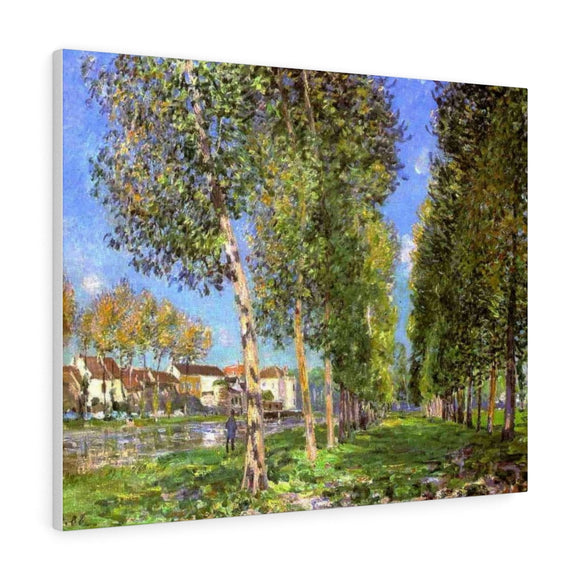 The Lane of Poplars at Moret-Sur-Loing - Alfred Sisley Canvas