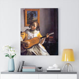 Young woman playing a guitar - Johannes Vermeer