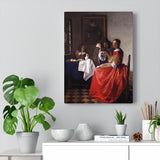A Lady and Two Gentlemen - Johannes Vermeer