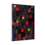Abstract Colour Harmony in Squares with Vermillion Accents - Paul Klee Canvas
