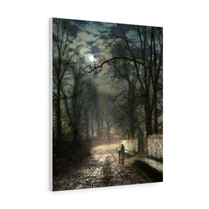 A moonlit lane - John Atkinson Grimshaw Canvas