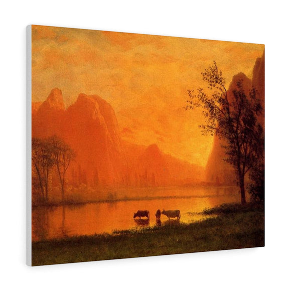 Sundown at Yosemite - Albert Bierstadt Canvas