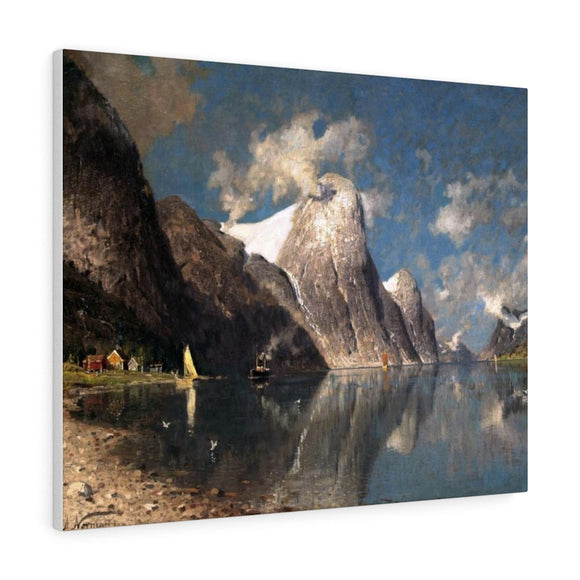 Postal boat in the fjord - Adelsteen Normann Canvas