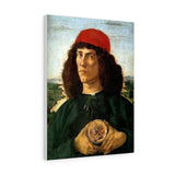 Portrait of a Man with the Medal of Cosimo - Sandro Botticelli Canvas