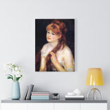 Young Woman Braiding Her Hair - Pierre-Auguste Renoir Canvas