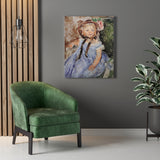 Sara In Dark Bonnet With Right Hand On Arm Of Chair - Mary Cassatt Canvas