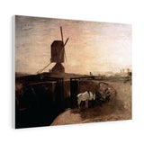 The big connection channel at Southall Mill - Joseph Mallord William Turner Canvas