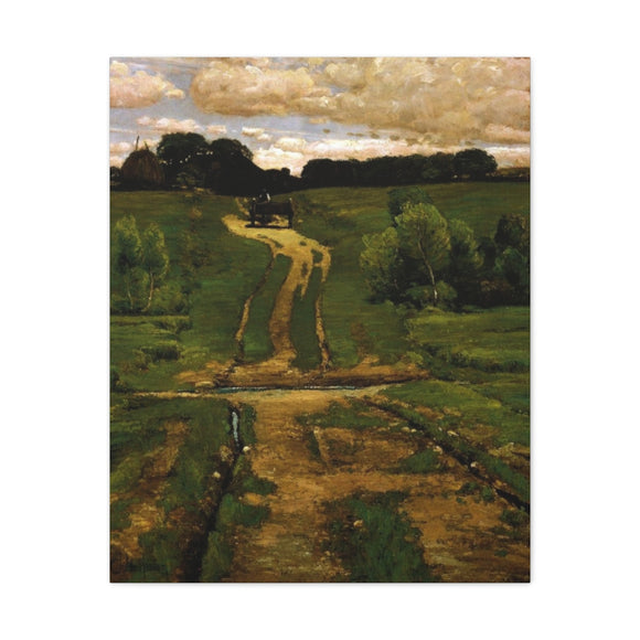 A Back Road - Childe Hassam Canvas Wall Art