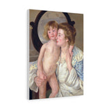Mother And Child (The Oval Mirror) - Mary Cassatt Canvas