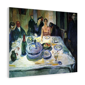 The Wedding of the Bohemian, Munch Seated on the Far Left - Edvard Munch Canvas