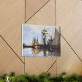 Boats in the Port of Honfleur - Claude Monet Canvas Wall Art