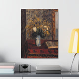Vase of Flowers, Tulips and Garnets - Camille Pissarro Canvas Wall Art