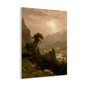 Sunset on the Mountain - Albert Bierstadt Canvas