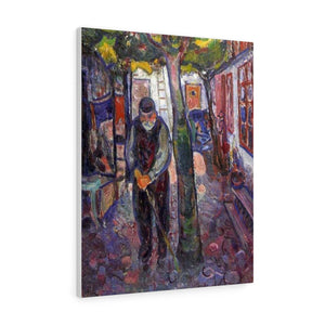 Old Man in Warnemunde - Edvard Munch Canvas