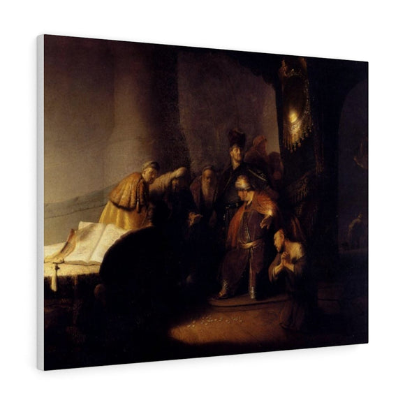 Repentant Judas Returning The Pieces Of Silver - Rembrandt Canvas