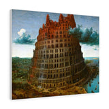 The "Little" Tower of Babel - Pieter Bruegel the Elder Canvas