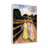 Three Girls on the Jetty - Edvard Munch Canvas