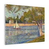 The river Seine at La Grande-Jatte - Georges Seurat Canvas