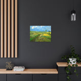 Wheat Fields at Auvers Under Clouded Sky - Vincent van Gogh Canvas Wall Art