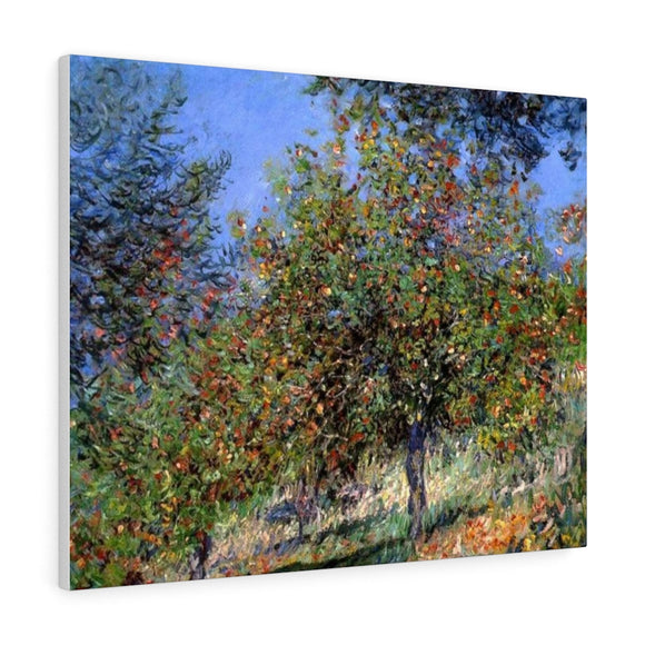Apple Trees on the Chantemesle Hill - Claude Monet Canvas