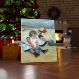 Children Playing On The Beach - Mary Cassatt Canvas