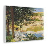 On the Bank of the Seine, Bennecourt - Claude Monet Canvas Wall Art