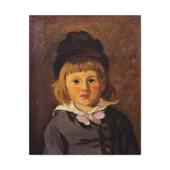 Portrait of Jean Monet Wearing a Hat with a Pompom - Claude Monet Canvas Wall Art