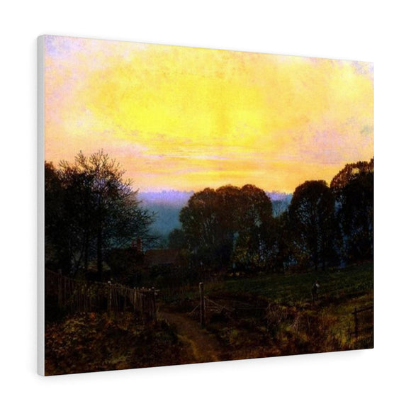 Twilight, The Vegetable Garden - John Atkinson Grimshaw Canvas