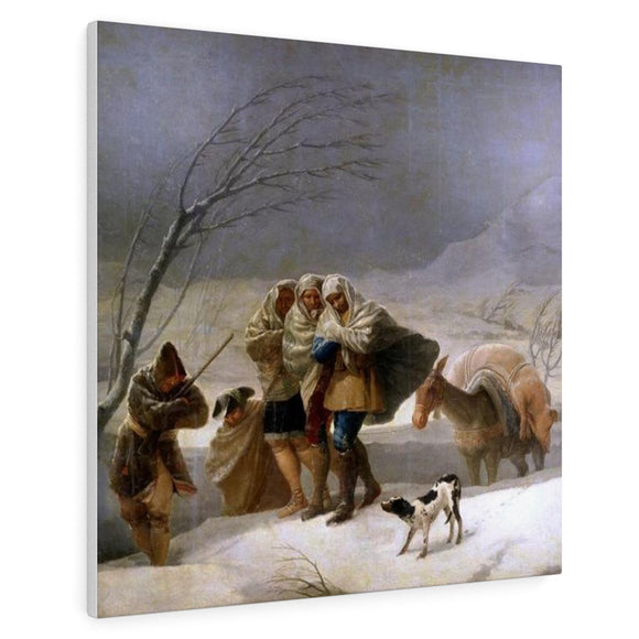 The Snowstorm (Winter) - Francisco Goya Canvas