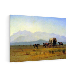 Surveyors Wagon in the Rockies - Albert Bierstadt Canvas