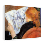 Young Woman Reading an Illustrated Journal - Pierre-Auguste Renoir Canvas