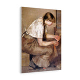 Girl Kindling a Stove - Edvard Munch Canvas