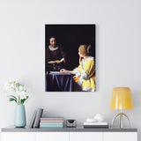 Mistress and Maid (Lady with Her Maidservant Holding a Letter) - Johannes Vermeer