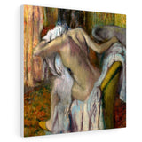 After the Bath, Woman Drying Herself - Edgar Degas Canvas