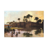 Bathers by the Edge of a River - Jean-Leon Gerome Canvas Wall Art