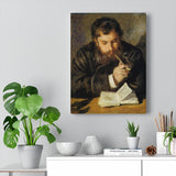 Claude Monet (The Reader) - Pierre-Auguste Renoir Canvas
