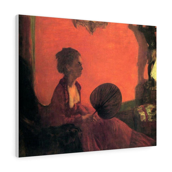 Madame Camus with a Fan - Edgar Degas Canvas