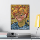 Young Man with Cornflower - Vincent van Gogh Canvas Wall Art