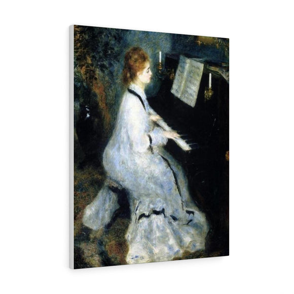 Young Woman at the Piano - Pierre-Auguste Renoir Canvas
