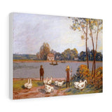 By the River Loing - Alfred Sisley Canvas